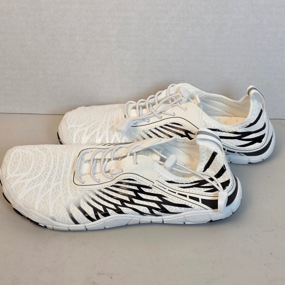 Barefoot Water Shoes Womens 38 White Black Quick Dry Swim Beach Minimalist Pool - Picture 4 of 6